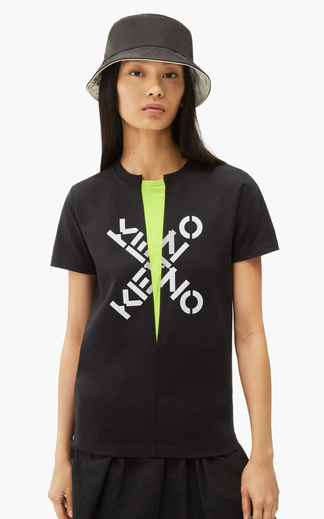 Camiseta Kenzo Big X Sport Feminino - Pretas | 106DGRZVT